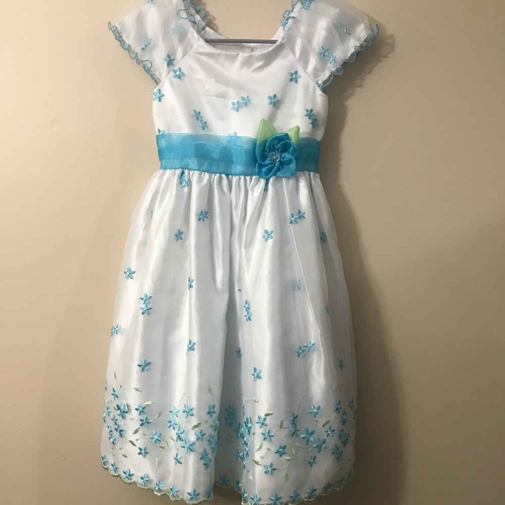 Easter spring girls dress fancy puffy sz 8